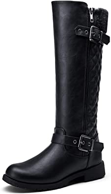 Jeossy Women's 50 Knee High Riding Boots Metal Buckle Calf Boot