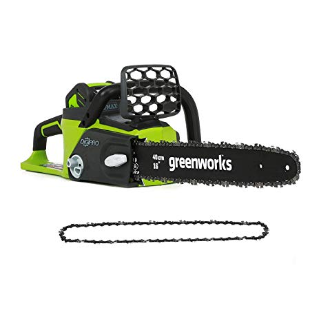 Greenworks 16-Inch 40V Cordless Chainsaw with Extra Chain, Battery and Charger Not Included 20322