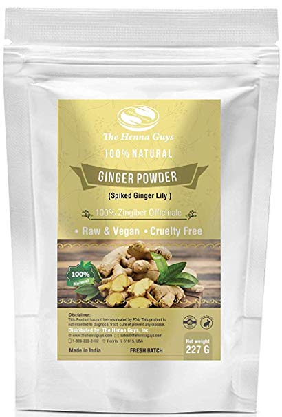 227 Grams / 8 Oz Ginger Powder/Zingiber Officinale/Spiked Ginger Lily Powder, Raw & Vegan Ginger Powder