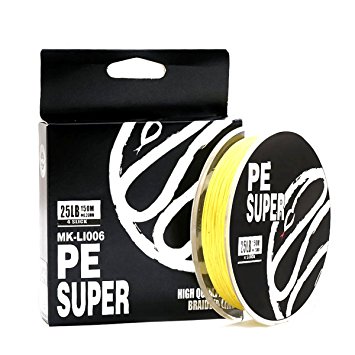 MOOKZZ Braided Fishing Line - Zero Stretch and Abrasion Resistant SuperPower Braided Lines - 2017 New & Improved! - Thinner, Stronger, Smoother & Fade Resistant