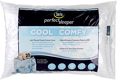 Serta Cool & Comfy Standard/Queen Pillow One Size White