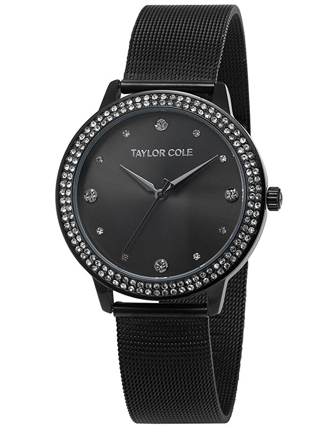 Taylor Cole Echo Series Ladies Stainless Steel Band Quartz Wrist Watch Gold Silver Black
