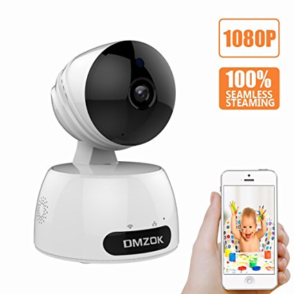 DMZOK Wireless WiFi Camera, ProHD 1080P Home Security Camera, Nanny Camera, WiFi IP Camera, Pan Tilt Zoom Night Vision Two Way Audio Motion Detection, Remote Monitoring on Mobile App (1080P)