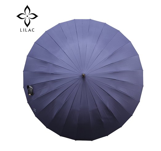 Lilac 47-Inch Auto Open Stick Umbrella with 24 Ribs Windproof and Anti-UV (UPF50 ) Umbrella Durable and Strong Enough for the Wind, Rain and Sun