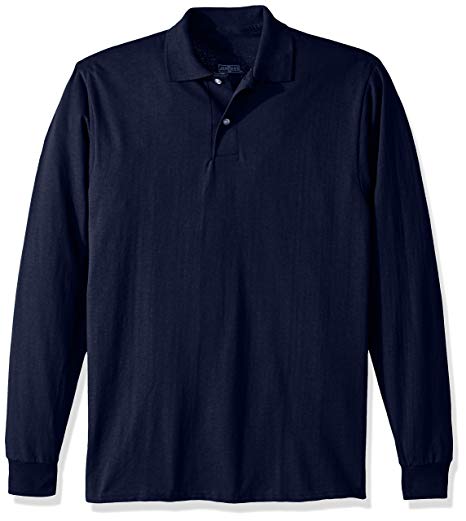 Jerzees Men's Spot Shield Long Sleeve Polo Sport Shirt