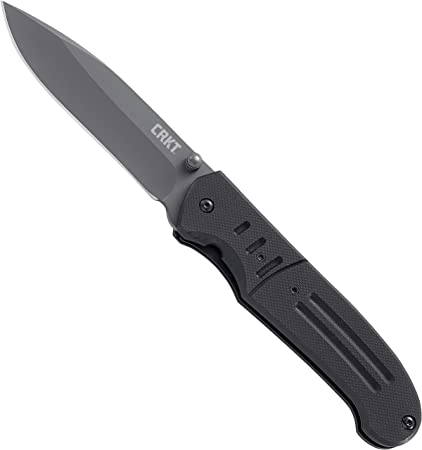 CRKT Ignitor T EDC Folding Pocket Knife: Assisted Opening Everyday Carry, Satin Blade, Thumb Stud, Locking Liner, G10 Handle, Pocket Clip 6860