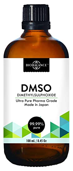 Bio Balance Pharma Grade, Made in Japan, Undiluted DMSO 99.99% Pure Dimethyl Sulfoxide in Amber Glass Dropper Bottle, 100ml