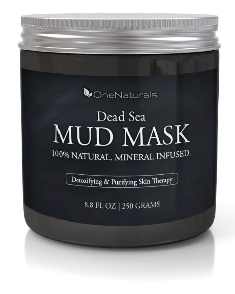 Dead Sea Mud Mask for Face Acne Oily Skin Blackheads Pores 88oz - 100 Natural and Mineral-Infused Black Mud - Made in Israel Lifetime Guarantee