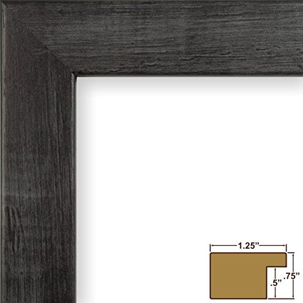 Craig Frames Bauhaus, Modern Black Pine Picture Frame, 8.5 by 11-Inch