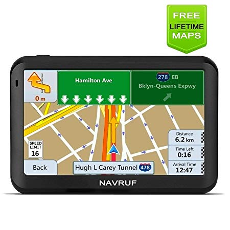 Car GPS Navigation 2018 Latest Maps,Spoken Turn- to-Turn Traffic Alert Vehicle GPS Navigation System, 5-inch 8GB with Sun Visor& Free Lifetime Traffic