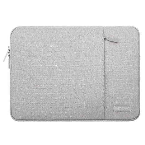 Mosiso iPad Pro 10.5 Case Sleeve, Polyester Bag for 9.7-10.5 Inch iPad Pro, New iPad 2017, Compatible with iPad Air 2/Air, iPad 1/2/3/4 Water Repellent Vertical Cover with Pocket, Gray