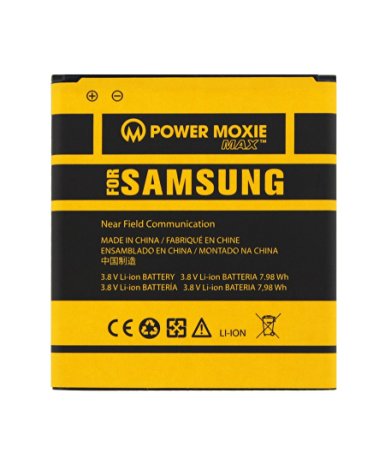 [NFC/Google Wallet Capable] PowerMoxie Max 2600 mAh Battery for Samsung Galaxy S4 Fits I9500, I9505, M919, I545, I337, L720, R970 with 2 Year Warranty