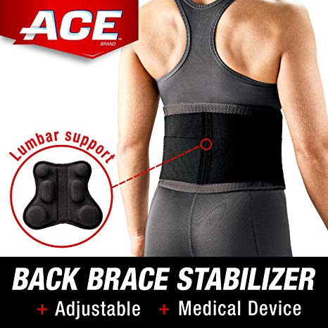 ACE Brand Deluxe Back Stabilizer, with Lumbar Support, Adjustable Fit, Satisfaction Guaranteed