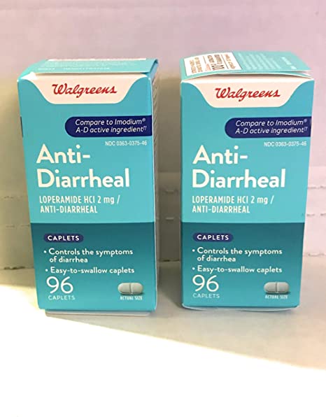 Walgreens Anti-Diarrheal, Caplets, 96 ea