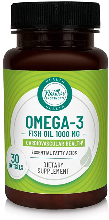 Nature's Instincts Omega-3 Fish Oil 1000mg for Cardiovascular Health Support, 30 Ct