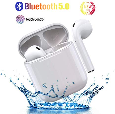 Wireless Earbuds Bluetooth 5.0 Headphones Bluetooth Headset 3D Stereo IPX5 Waterproof Pop-ups Auto Pairing Fast Charging,for Apple/AirPods Pro/iPhone/Samsung/Android Sports Earphone