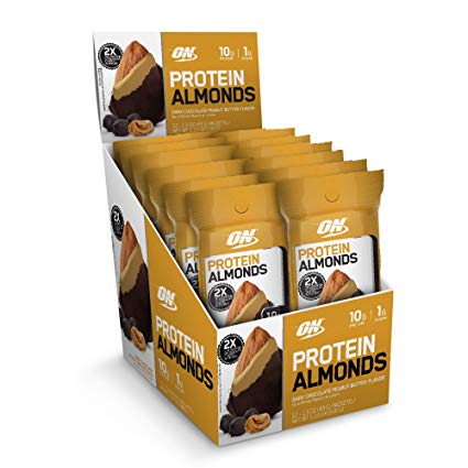 Optimum Nutrition Protein Almonds Dark Chocolate Peanut Butter, 12 Count