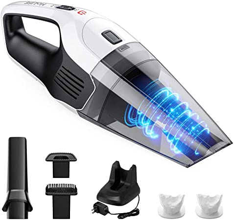 Holife Handheld Vacuum Cordless Cleaner Rechargeable, 14.8V Portable Powerful Cyclonic Suction Hand Vacuum with Quick Charge, Lightweight Wet Dry Lithium Vac for Home Pet Hair Car Cleaning