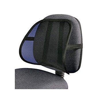 AMOS Super Comfort Mesh Lumbar Back Seat Sit Support System Pain Relief for Office Chair Seat etc with Elasticated Positioning Strap