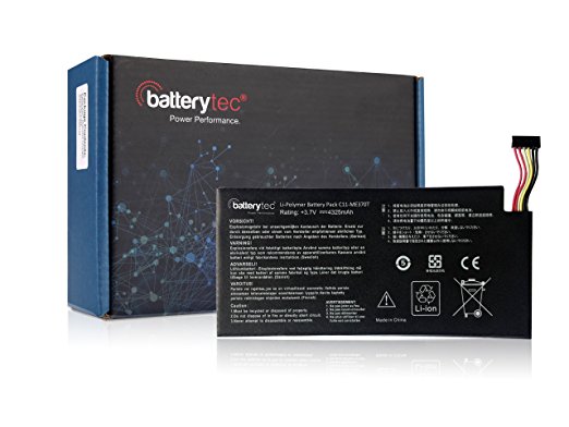 4325mAh Batterytec® Battery for ASUS Google Nexus 7 (2012) C11-ME370T.(NOT compatible with C11-ME370TG) [3.7V 4325mAh 12 Months Warranty]