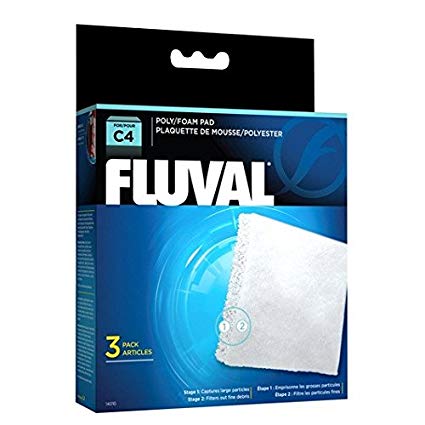 Fluval C4 Poly Foam Pad, 3 Pack