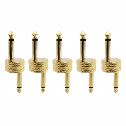 High Quality 1/4 inch Guitar Effect Pedal Coupler Connector For Guitar Pedal Pedalboard Offset (5 Pack)