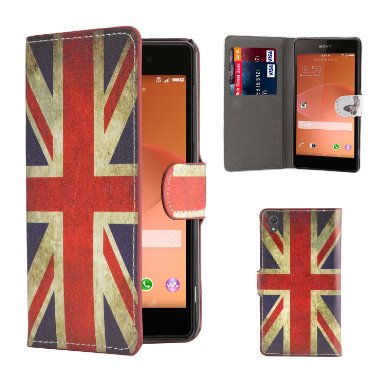 32nd® Design book wallet PU leather case cover for Sony Xperia Z3 mobile phone - Union Jack