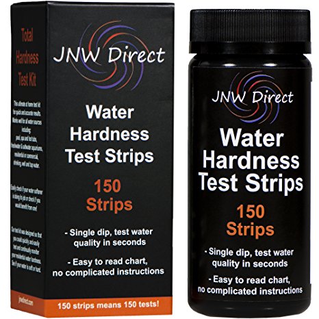 JNW Direct Water Total Hardness Test Strips, Best Kit for Accurate Water Quality Testing To Determine Soft or Hard Water, 150 Strip MEGA PACK