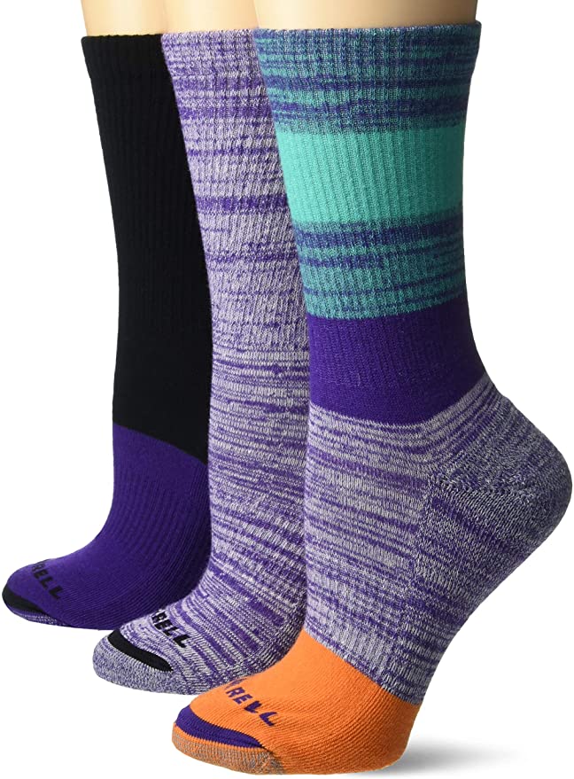 Merrell Women's Cushioned Hiker Crew Socks 3 Pair