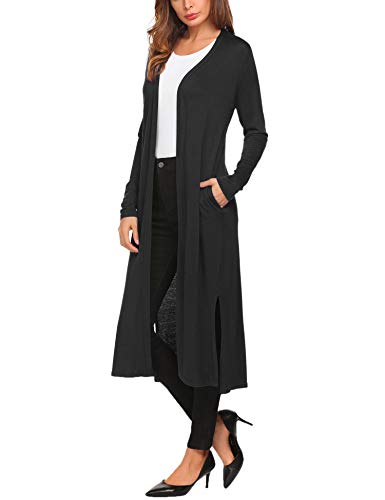 Beyove Women's Casual Open Front Long Sleeve Cardigan Sweater with Pocket