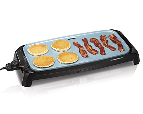 Hamilton Beach 38519 Beach Reversible Durathon Ceramic Griddle, Black