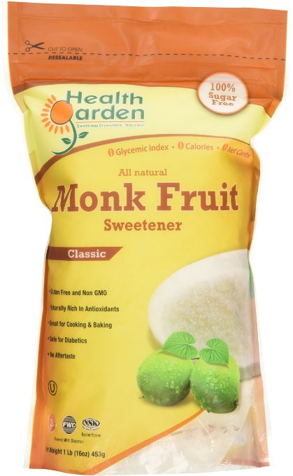 Health Garden Kosher Monk Fruit Sweetener 16 oz Classic