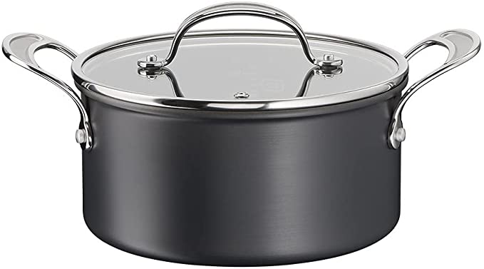 Tefal H9124644 Jamie Oliver Cooks Classic Induction Non-Stick Hard Anodised Stewpot 24cm/5.4L li Black