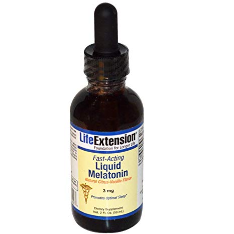 Liquid Melatonin Natural Citrus-vanilla Flavor By Life Extension - 3mg- 2 Bottles