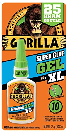 Gorilla Super Glue Gel XL, 25 gram, Clear, (Pack of 1)