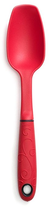 Norpro 1697 Grip-EZ 9.25-Inch Solid Spoon, Mini, Red