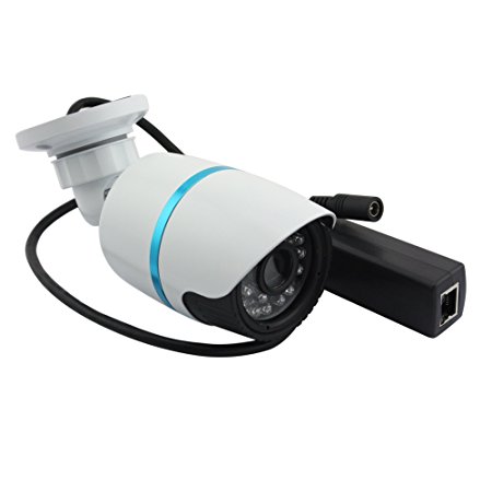 ELP waterproof indoor&outdoor Day&night Security CCTV Kit with PoE ip camera,PoE NVR recorder,hard disk all in one DIY smart monitor for home,office,shop etc. (1080P, IP Bullet camera)