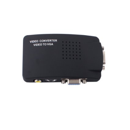 aoeyoo® New TV AV S Video RCA Composite to VGA PC Monitor Converter Adapter Box