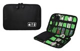 SanHoo Universal Cable Organizer  Electronics Accessories Case USB Drive Shuttle-an All in One Travel Organizer - Black-100 Satisfaction Guaranteed