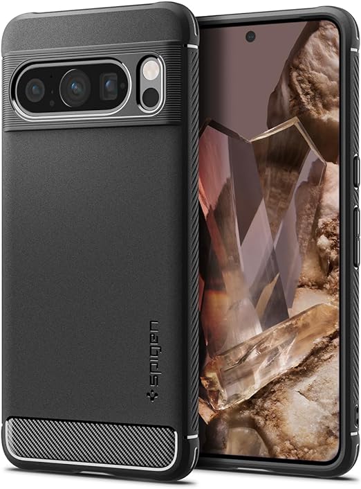 Spigen Rugged Armor Designed for Pixel 8 Pro Case (2023) - Matte Black