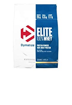 Dymatize Elite 100% Whey Protein, Gourmet Strawberry Blast, 10 lbs