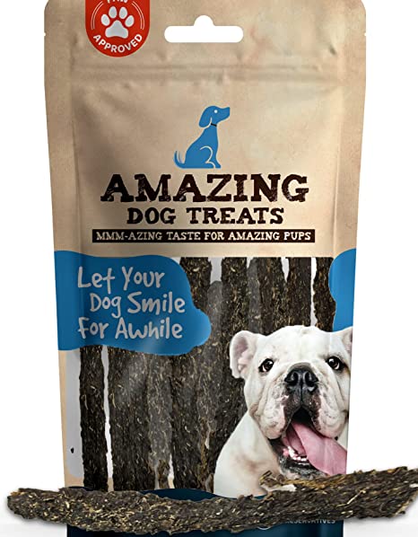 Amazing Dog Treats - Beef Tripe Sticks for Dogs (10 pcs) - Natural Green Tripe Dog Treats - Healthy Dog Treats - Single Ingredient Dog Treats - Rawhide Alternative