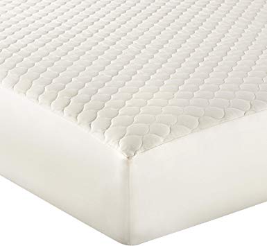 Whisper Organics 100% Organic Cotton Quilted Mattress Cover, 17" Deep - GOTS Certified (King, Ivory)