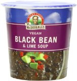 Dr McDougalls Right Foods Vegan Black Bean and Lime Soup 34-Ounce Cups Pack of 6