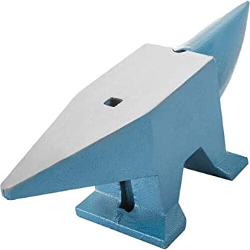 Happybuy Single Horn Anvil 132Lbs Cast Steel Anvil Blacksmith for Sale Forge Steel Tools W/Round and Square Hole and Equipment Anvil Rugged Blacksmith Jewelers Durable and Robust Metal Working Tool