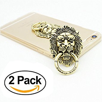 Boytond Lion Head Shape 360 Degree Foldable Rose Ring Finger Stand Holder Anti-theft Clasp Mobile Phone Holder for Iphone Samsung Xiaomi Smart Phone