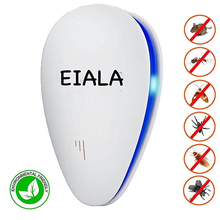 EIALA 6 in 1 Ultrasonic Pest Repeller-Electronic Insect Repellent,for Mice,Spiders,Cockroach,Rodents