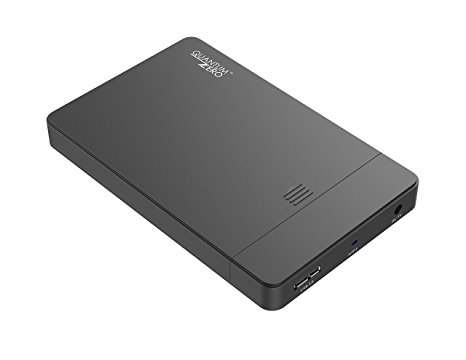 QuantumZERO QZ-HD02 USB 3.0 2.5" Hard Drive Disk HDD/SSD External Enclosure Case for 9.5 mm, 7 mm 2.5" SATA I, II, III HDD, SSD [Supports UASP]