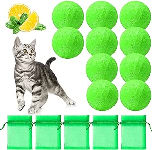 10 Pack Cat Repellent Outdoor and Indoor, Natural Peppermint Oil Cat Deterrent Outdoor and Indoor, Keep Cats Out of Yard Permanently, Protect Your Yard Outdoor and Furniture Indoor, Evict Stray Cats