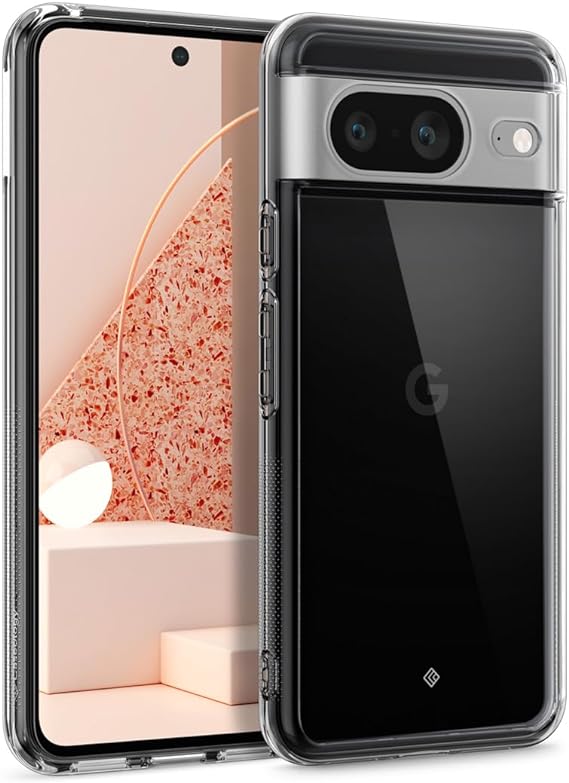 Caseology Capella Crystal Clear Case Compatible with Google Pixel 8 Case 5G [Military Grade Drop Tested](2023) - Crystal Clear